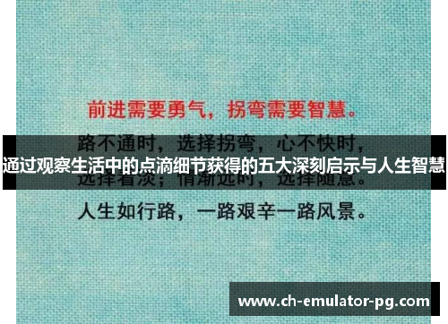 通过观察生活中的点滴细节获得的五大深刻启示与人生智慧 通过观察生活中的点滴细节获得的五大深刻启示与人生智慧